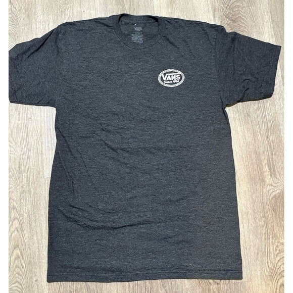 Vans Shirt Mens Large Dark Gray Short Sleeve Graphic Print Skater Casual Adult - Picture 3 of 6